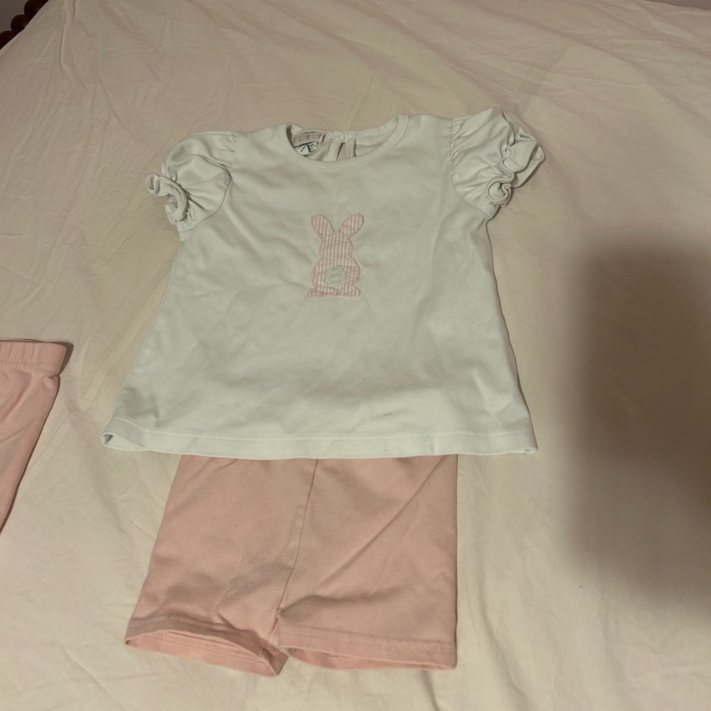 Charming White and Pink girls daytime outfit